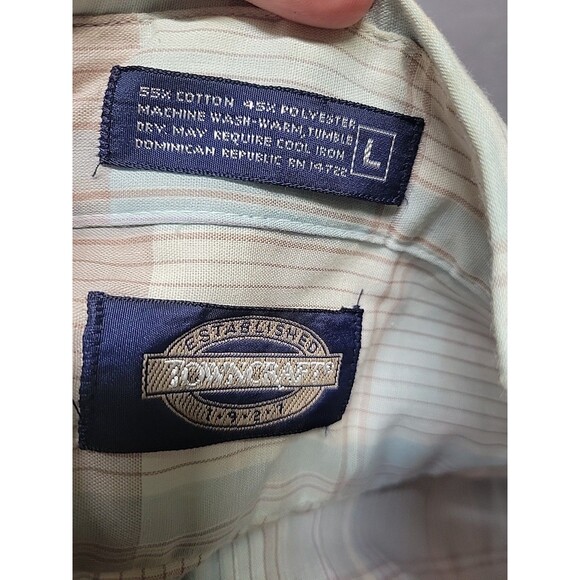 Retro‎ Vintage Towncraft JCPenney Blue Plaid Collared Buttonup Shirt L 70s - Picture 15 of 15